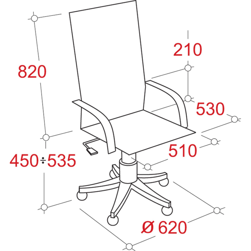 Кресло BN_Fc_Руководителя Echair-528 ML кожа черная, алюминий - фото 7
