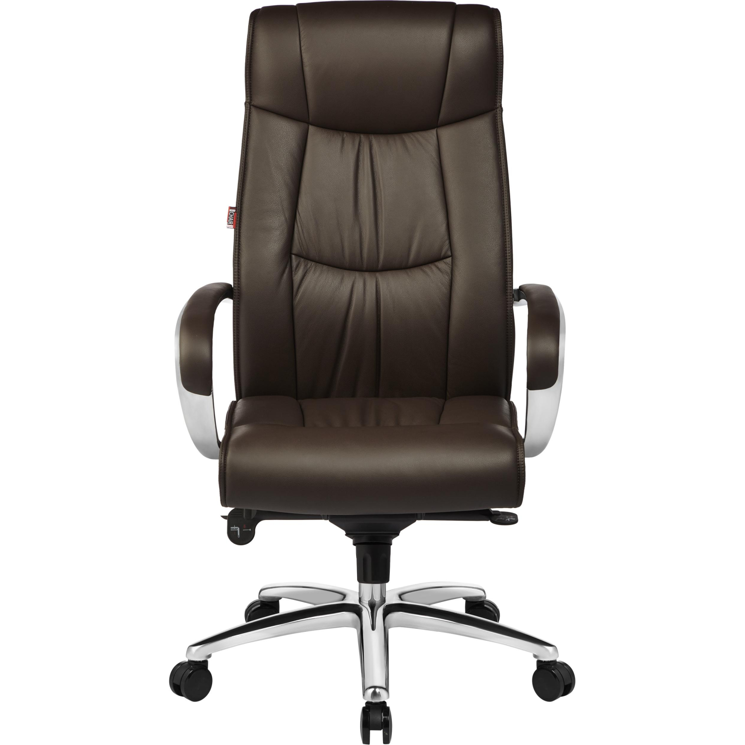 Кресло BN_Fc_Руководителя Echair-534 TL кожа коричневая, хром - фото 2