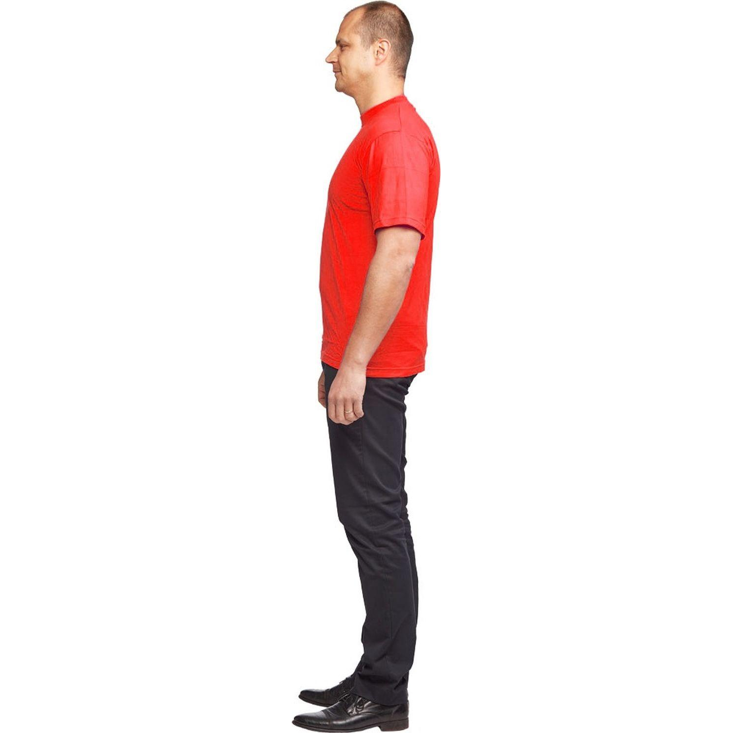 Футболка (160 г.) с кор.рукавом красн.(XXL) - фото 2