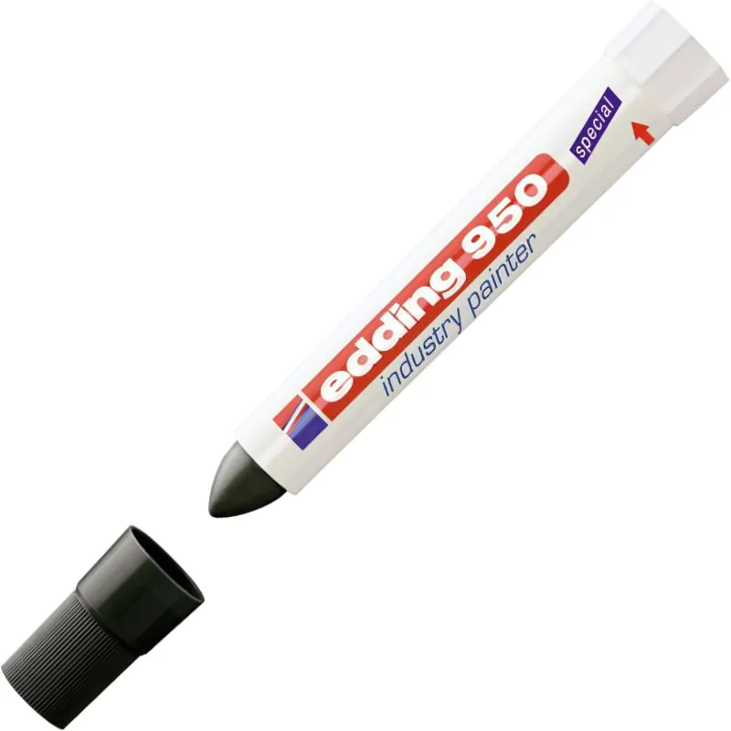 Маркер промышленный для промышленной графики EDDING E-950/1 черный 10мм - фото 1