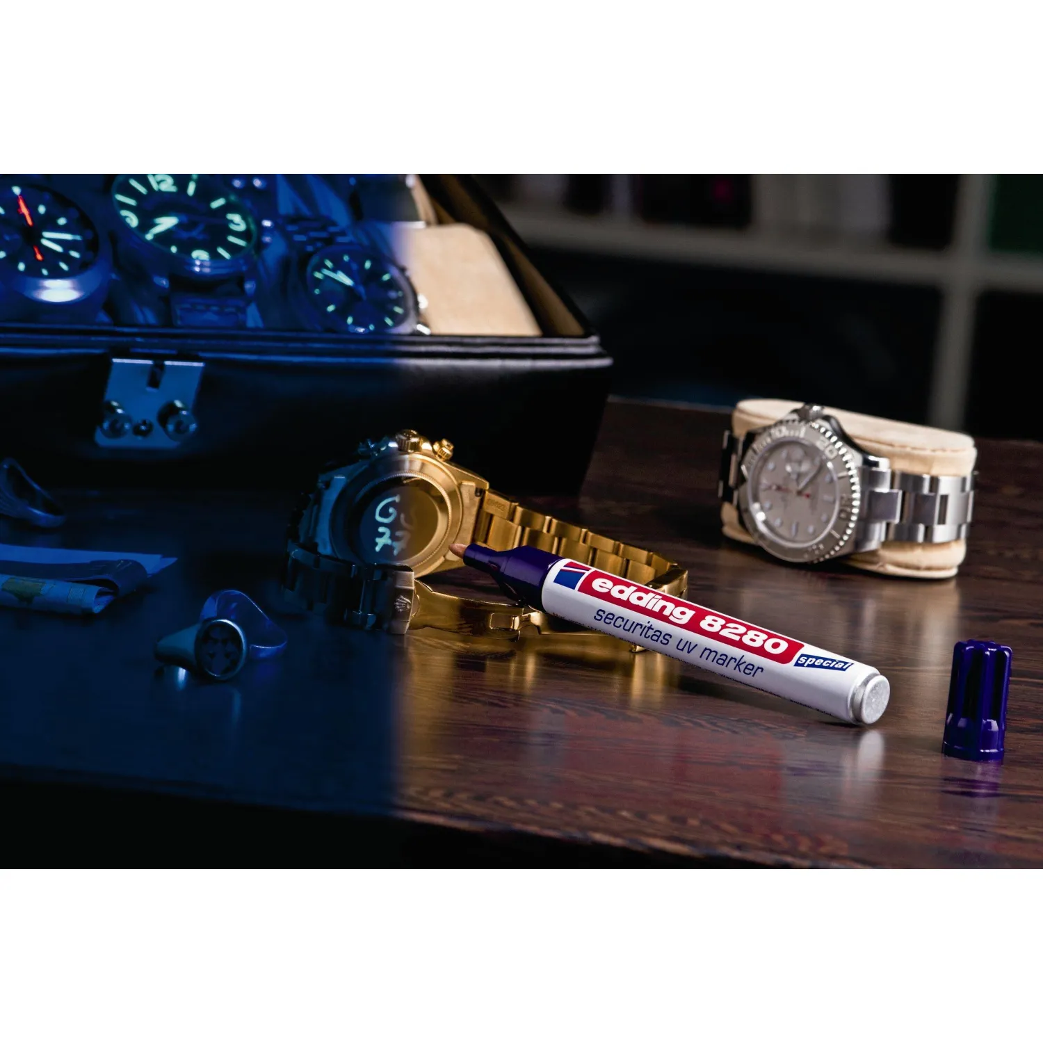 Маркер ультрафиолетовый EDDING E-8280 круглый наконечник 1,5-3мм - фото 4