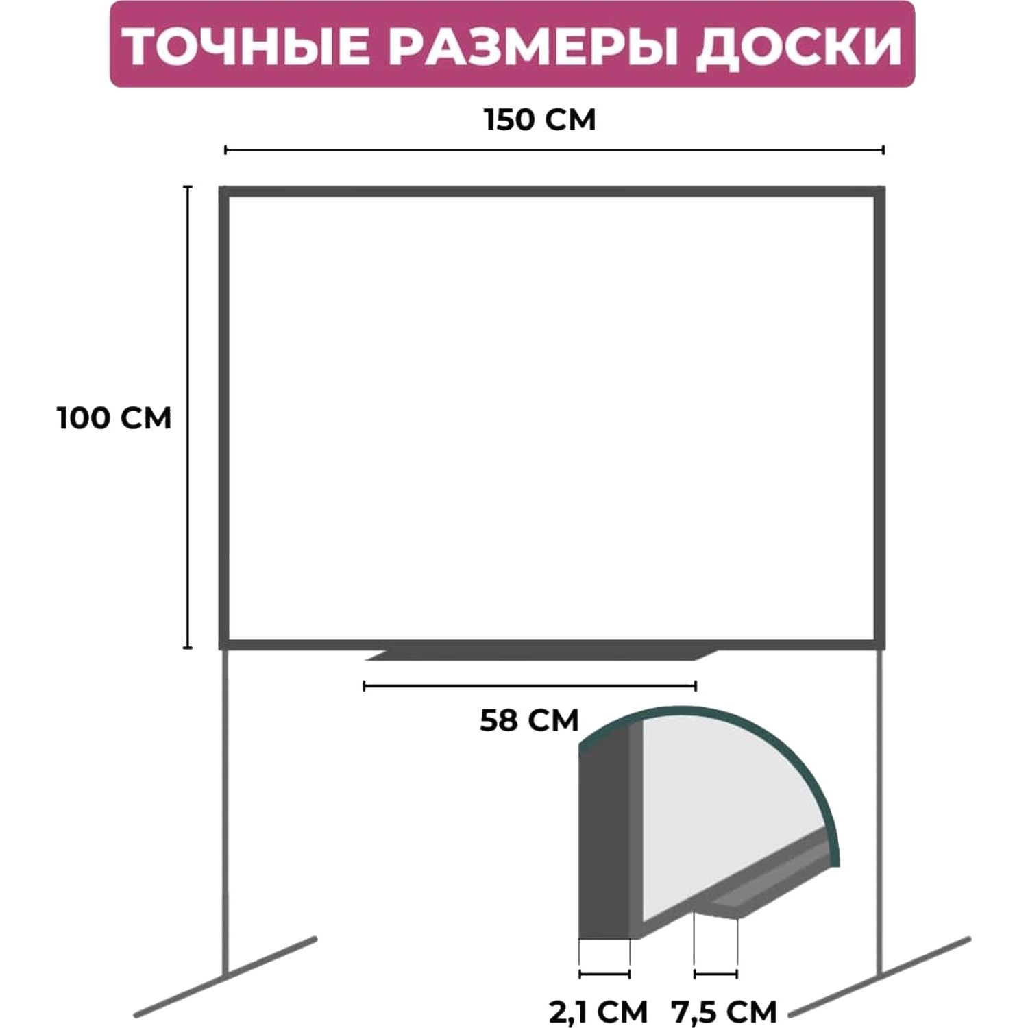 Доска магнитно-маркерная поворотная Attache Twist 100х150см ПО-15Ф - фото 2