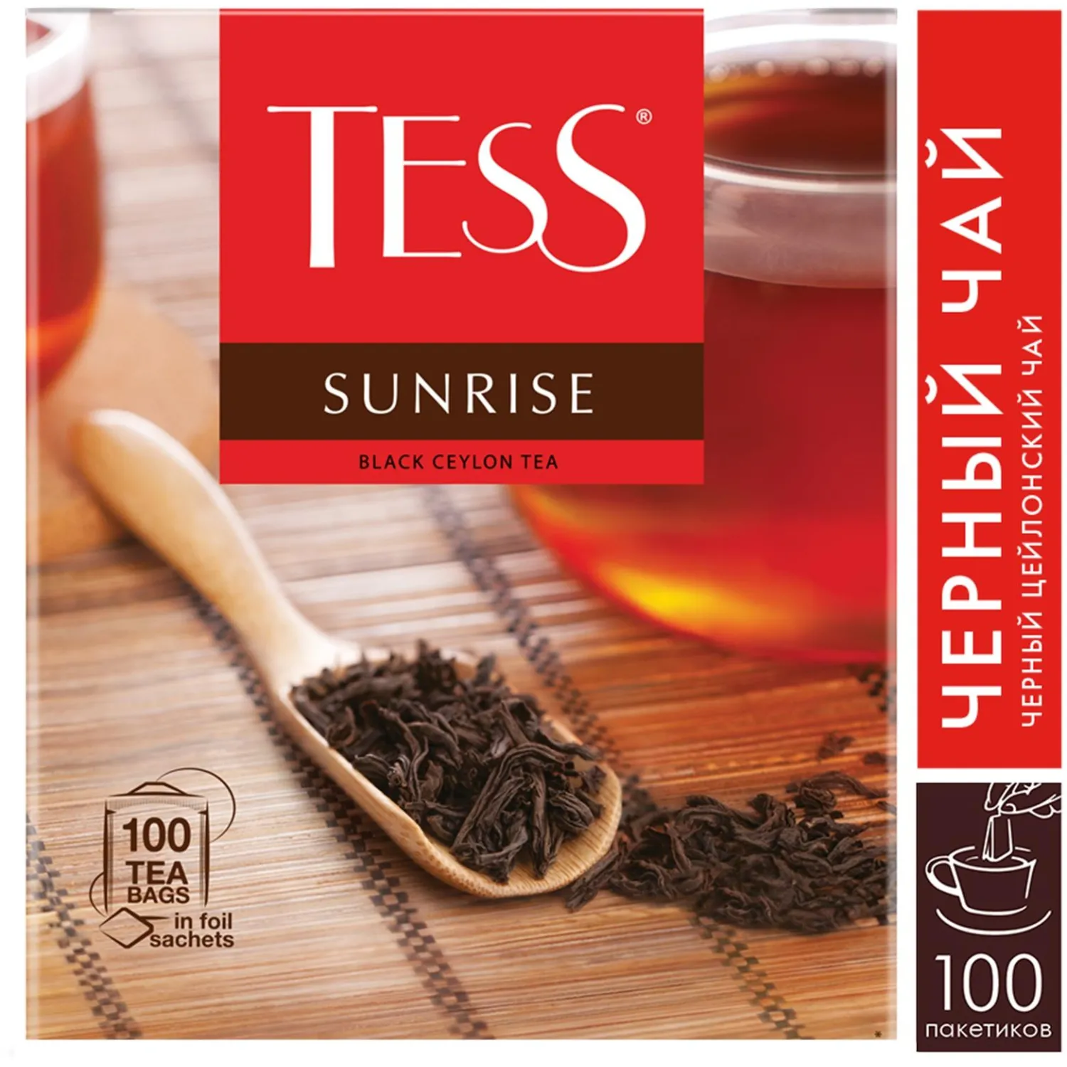 Чай TESS Санрайз черный 100 пак/уп - фото 4