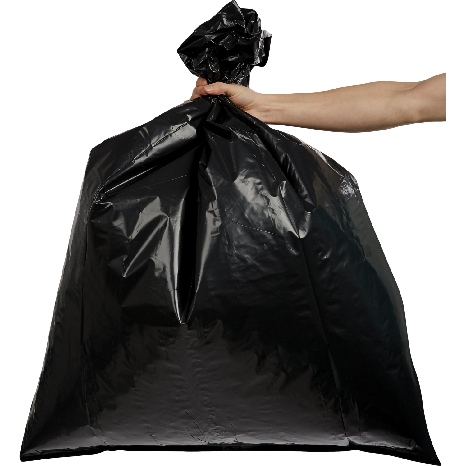 Мешки для мусора ПВД 160л 80мкм 10шт/рул черные 90x110см - фото 3