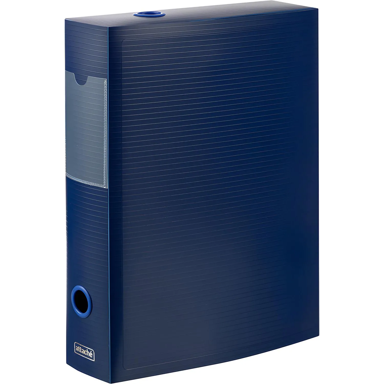 Короб архивный на кнопке Attache 70 мм пластик,синий - фото 2