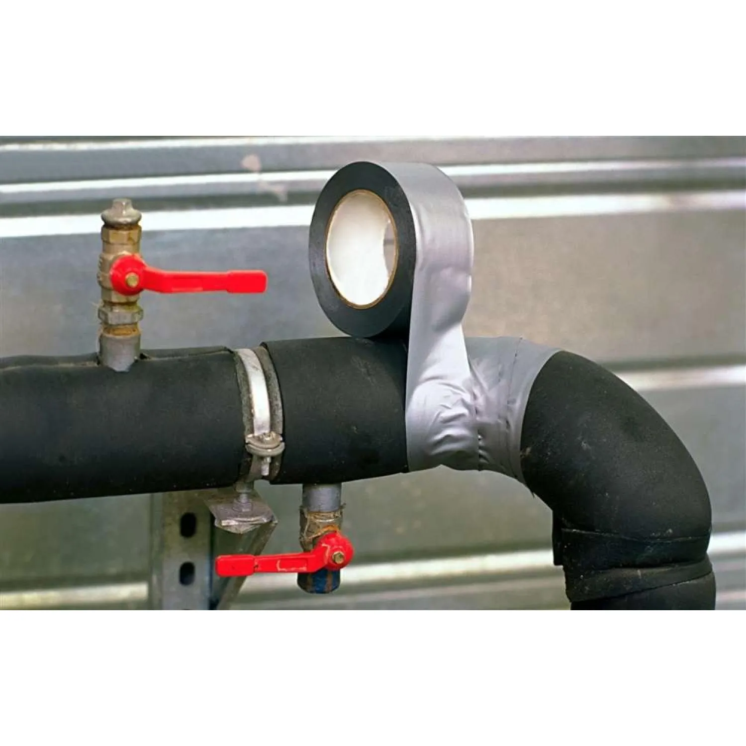 Клейкая лента для труб (ПВХ) Unibob 48мм х 10м, серая - фото 4