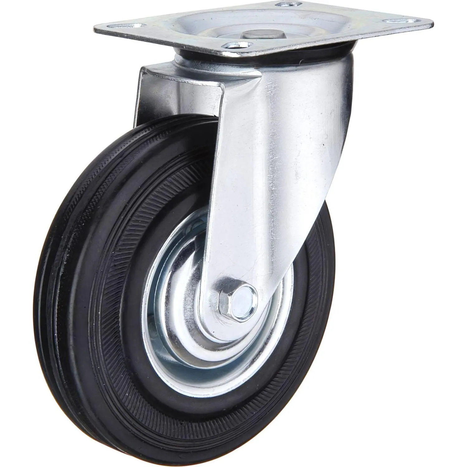 Колесо для тележки SC 160, повор, литая резина, без торм, 160мм - фото 1