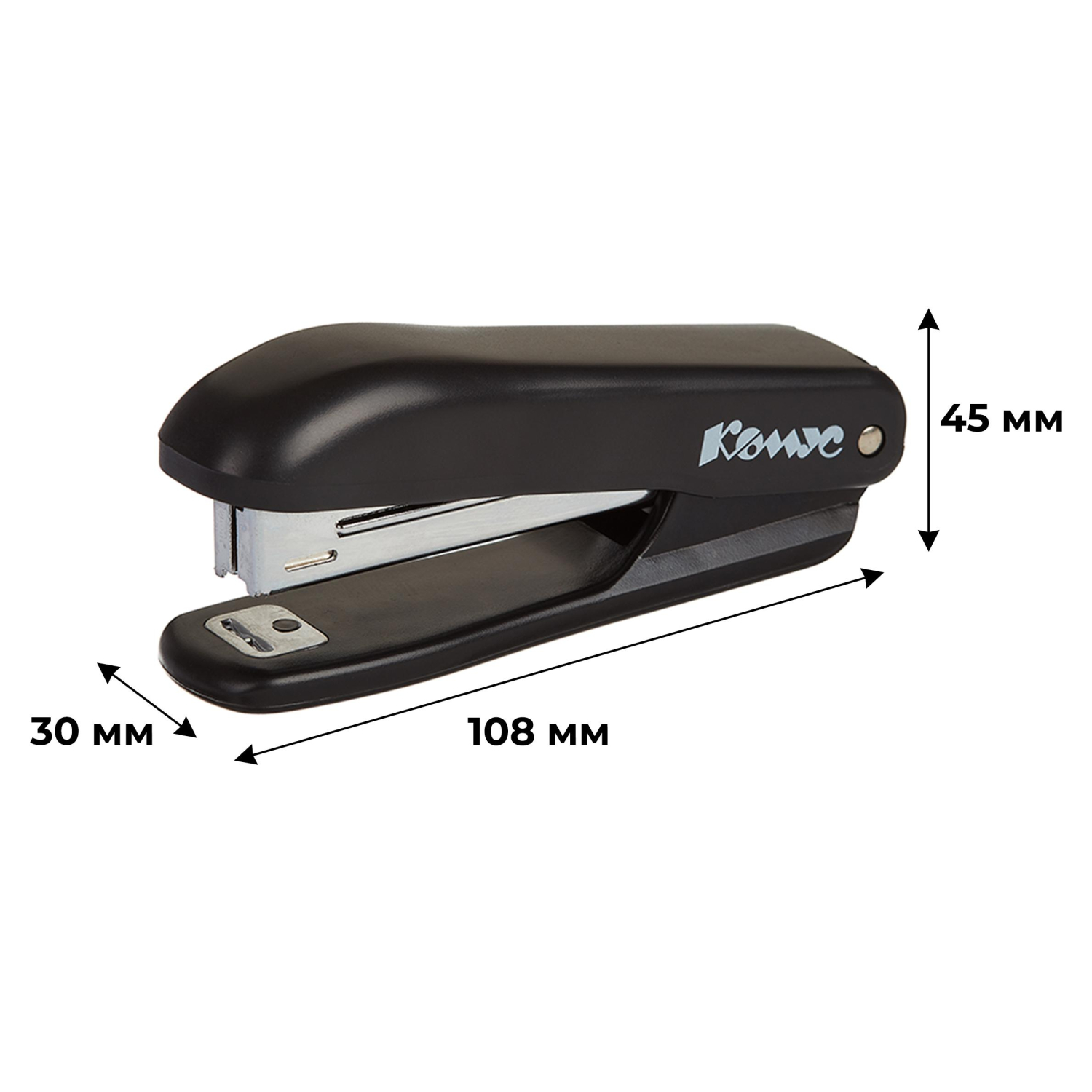 Степлер Комус Prima (№10)8241 черный до 12л. антистеп - фото 4