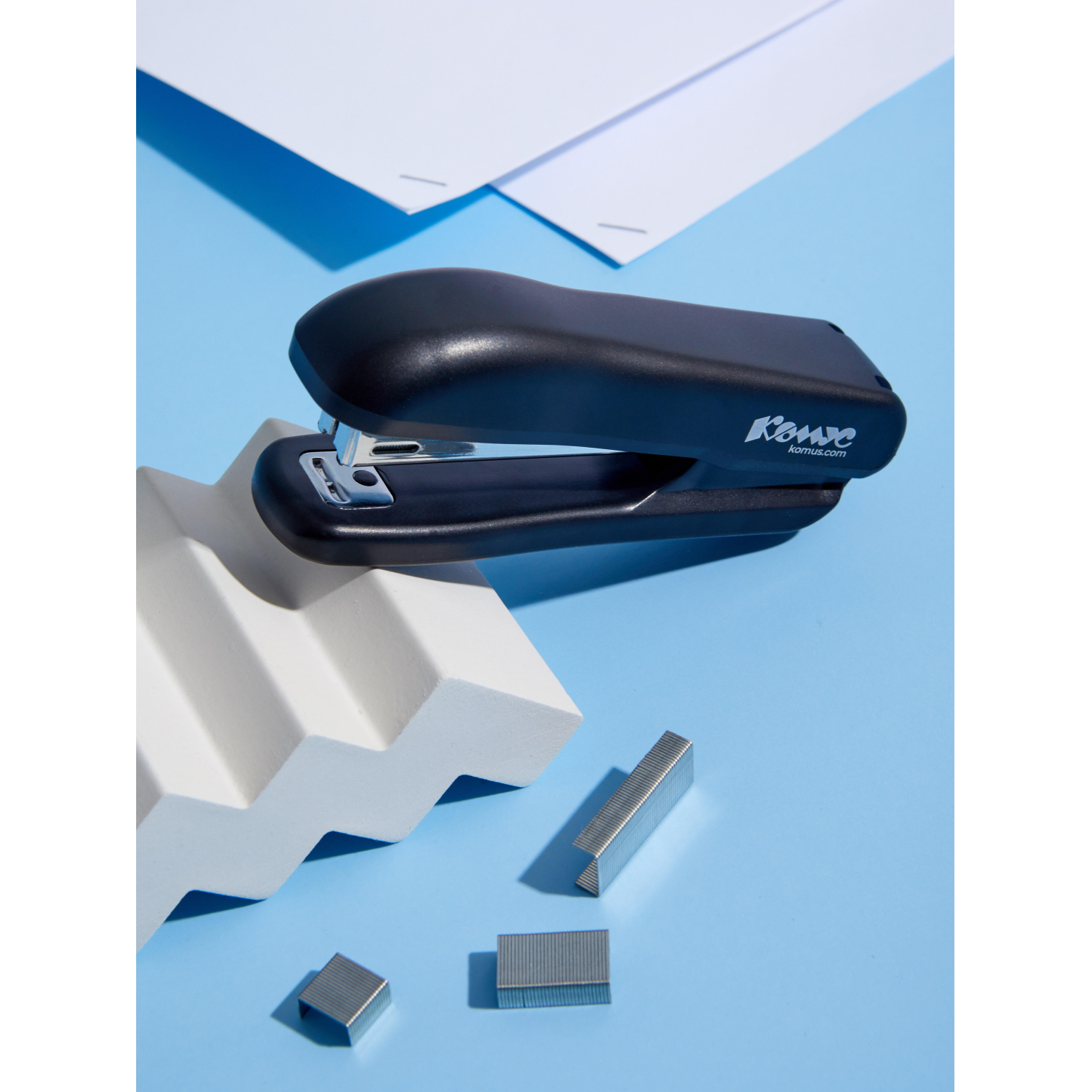 Степлер Комус Prima (№10)8241 черный до 12л. антистеп - фото 8