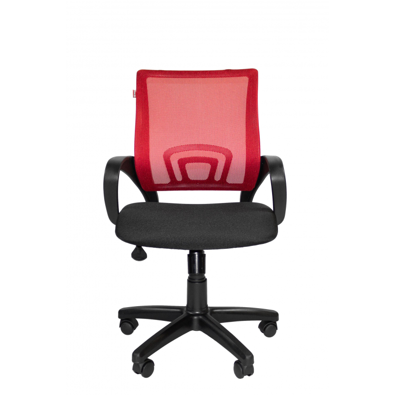 Кресло VT_EChair-304 ткань черн TW11/сетка красн,DW69 пласт. - фото 2