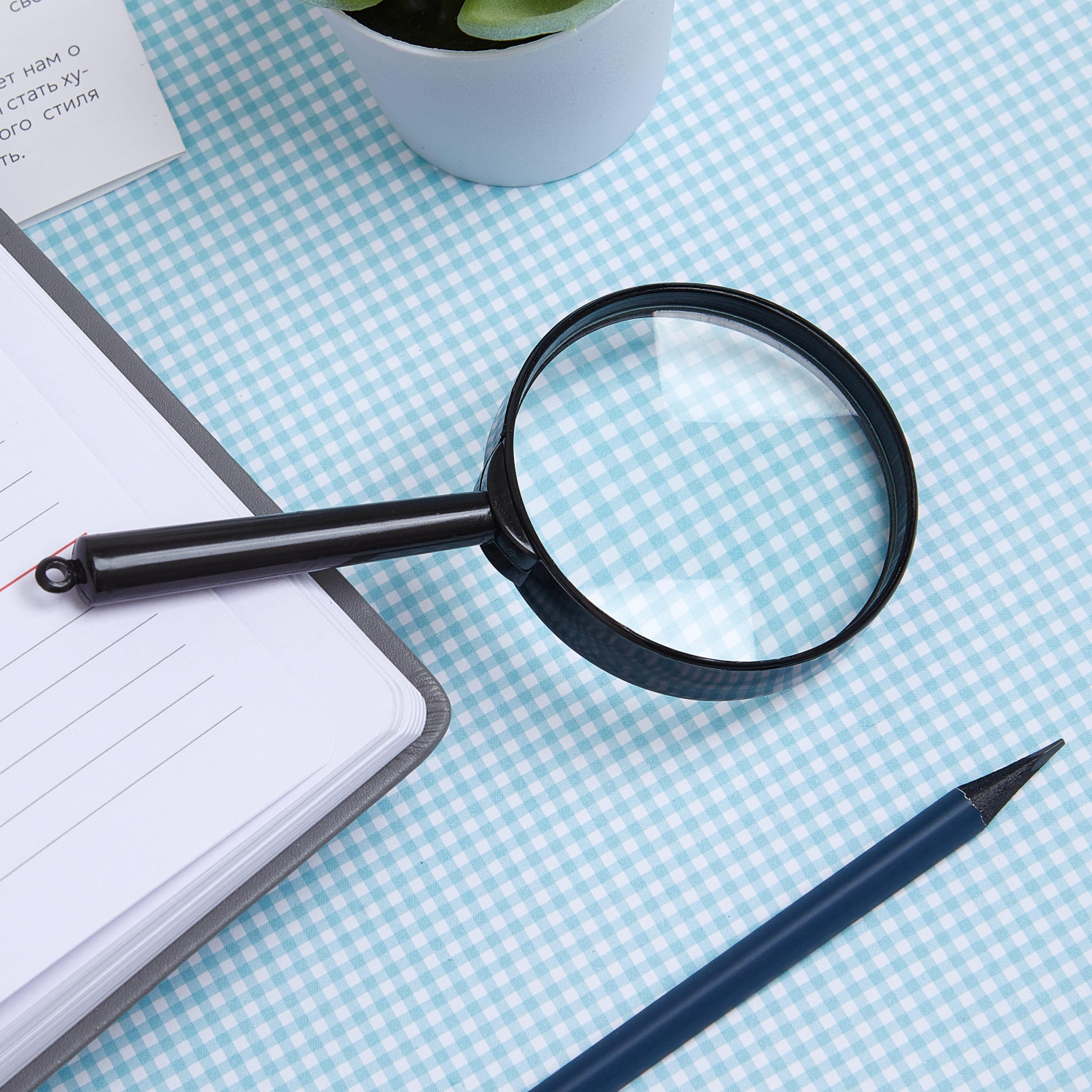 Лупа Attache, увеличение х6, диаметр 60мм, цв.черный, карт/кор. - фото 8