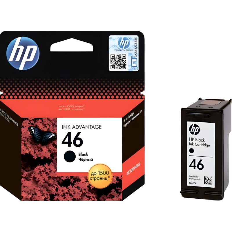 Картридж струйный HP 46 CZ637AE чер. для DJ 2520hc - фото 1