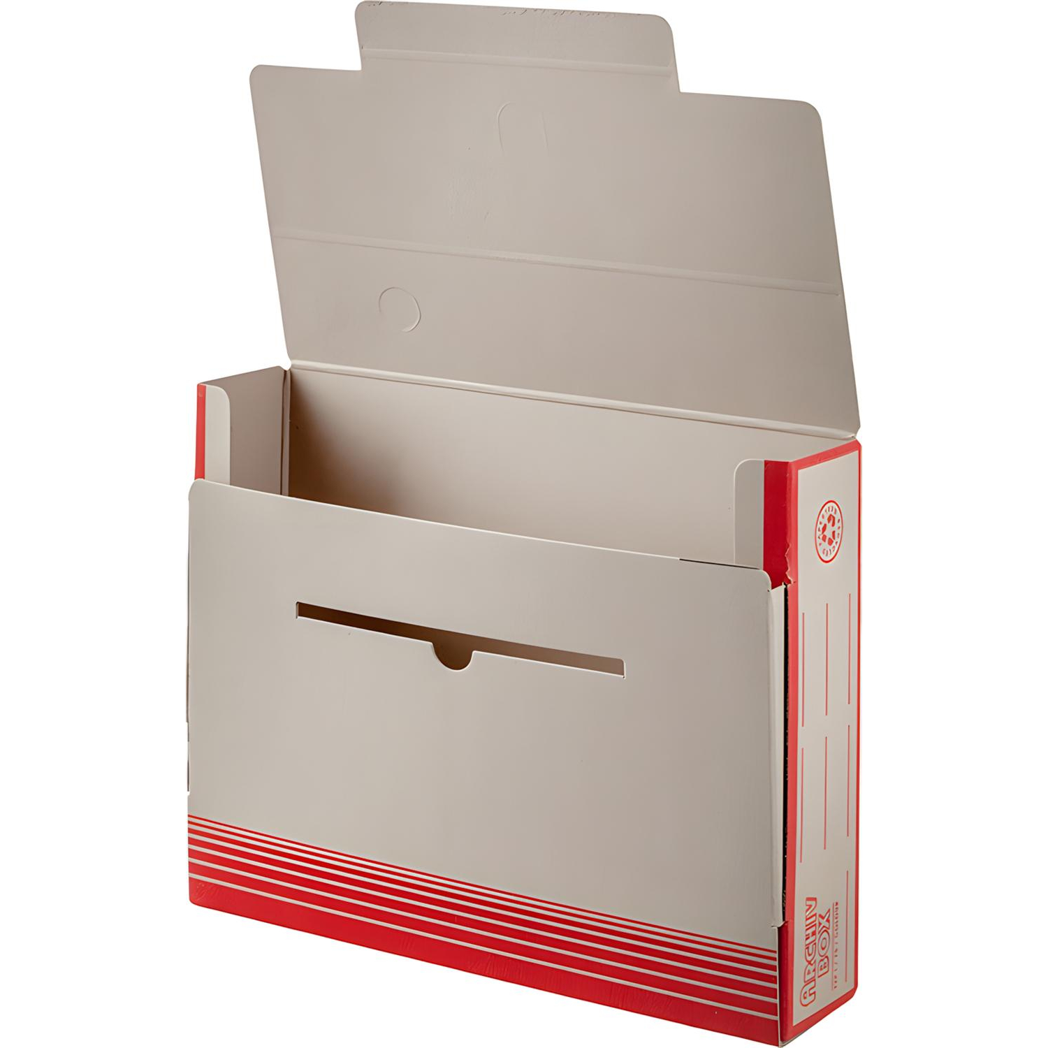 Короб архивный ATTACHE,75 мм,переплетный ка ртон,красн - фото 3