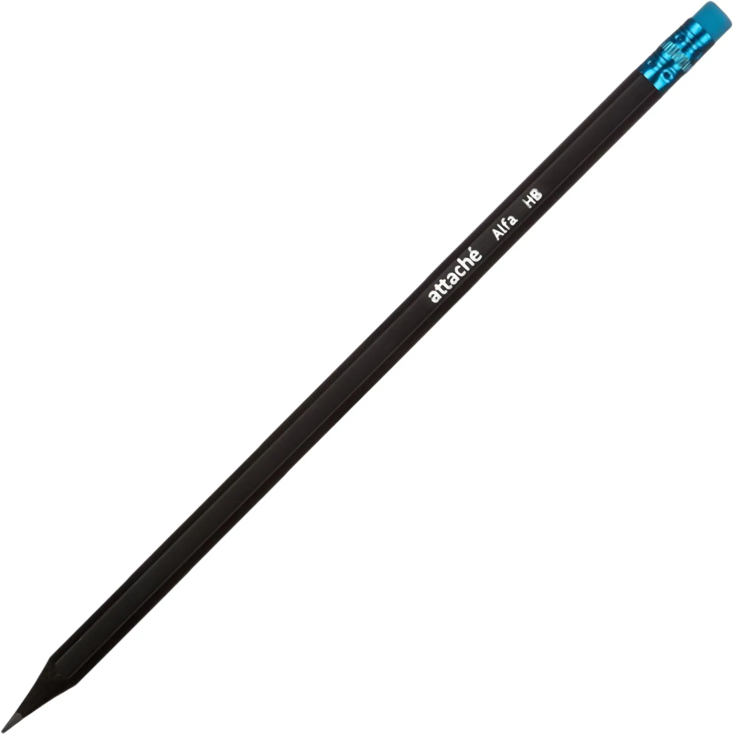 Карандаш чернографитный Attache Alfa HB заточ.,с ласт. - фото 4