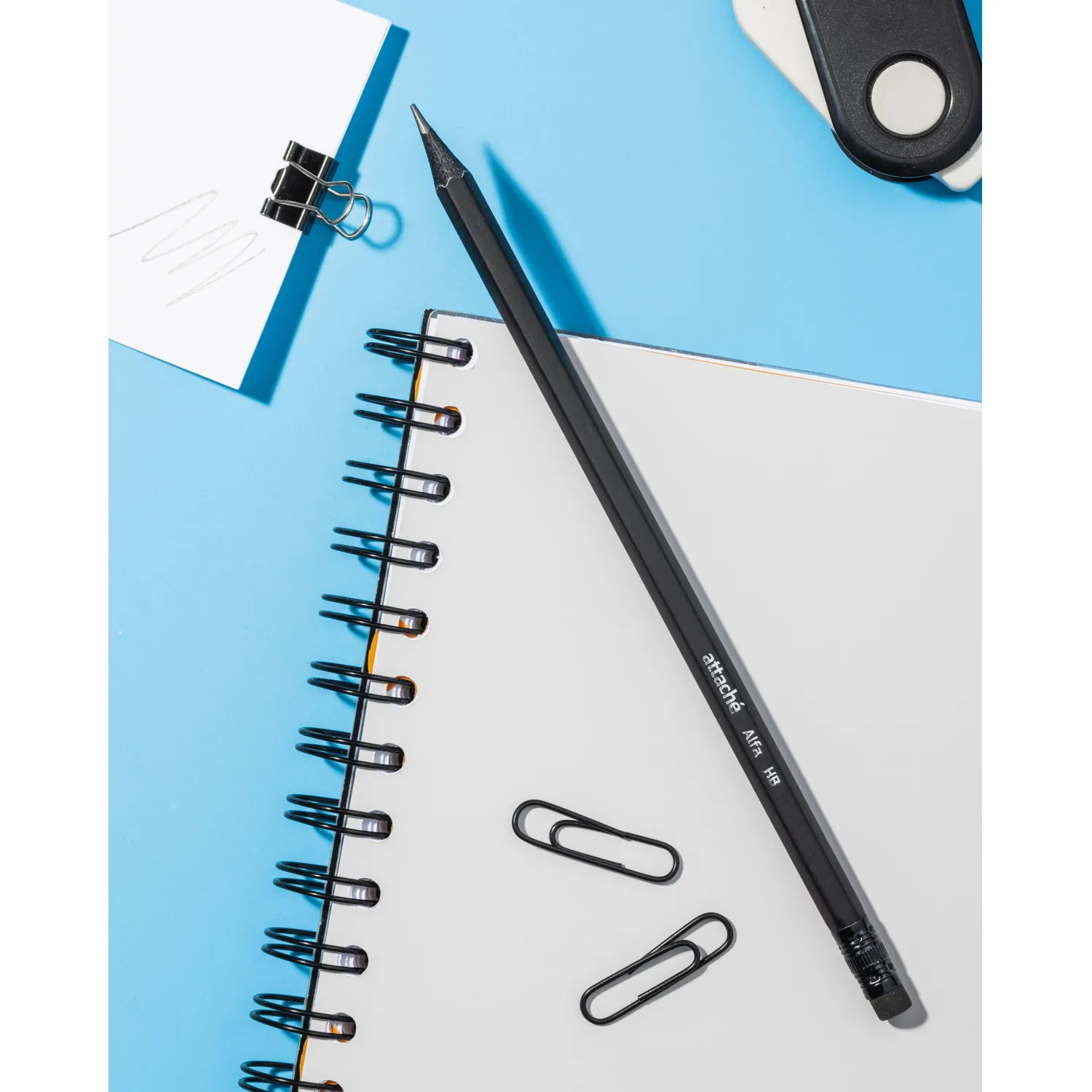 Карандаш чернографитный Attache Alfa HB заточ.,с ласт. - фото 5