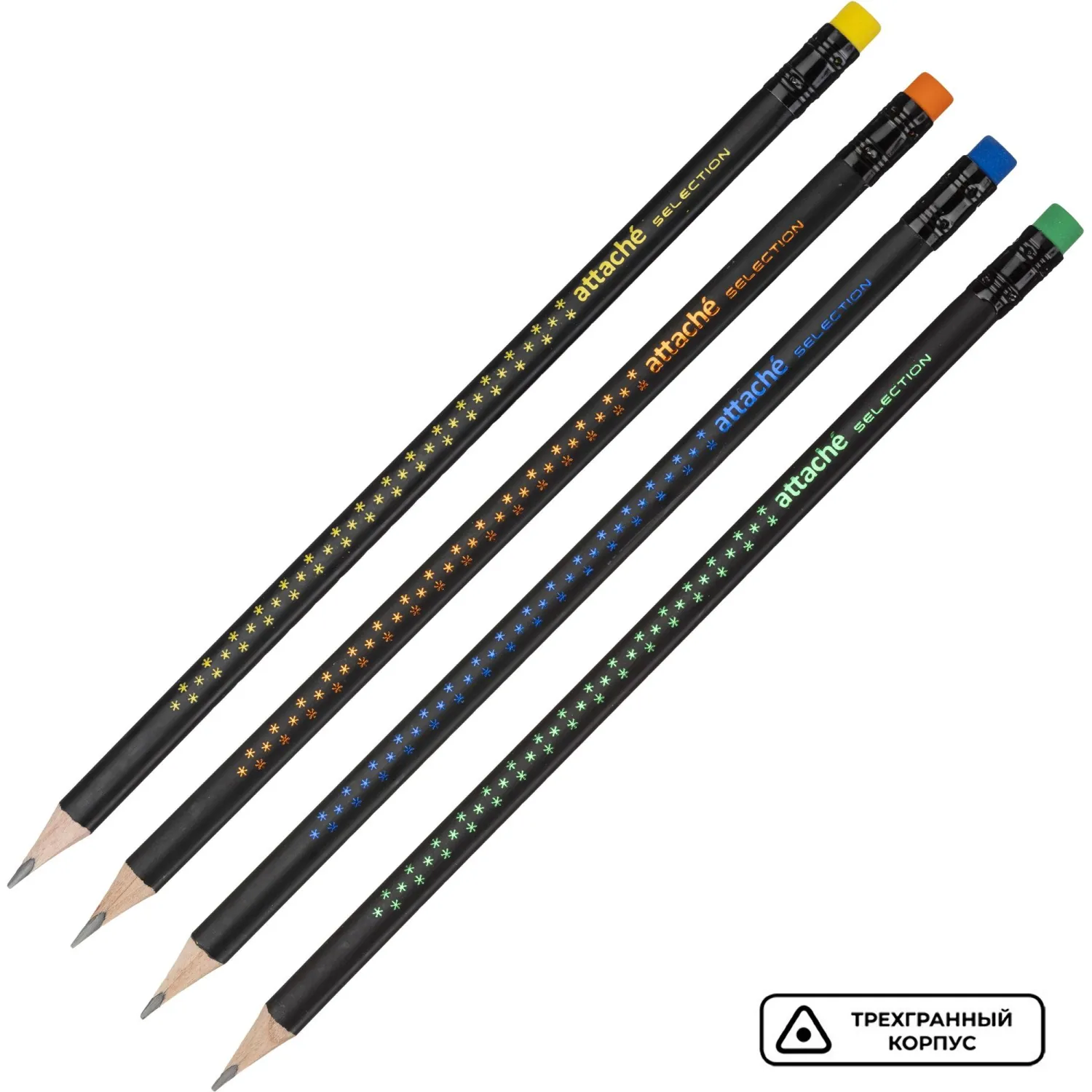 Карандаш чернографитный Magie Noire HB заточ.,с ласт - фото 3