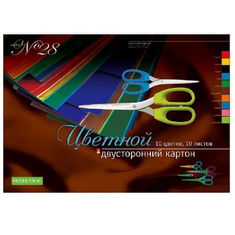 Картон цветной А3 10л., 10цв, № 28, 11-310-128 - фото 1