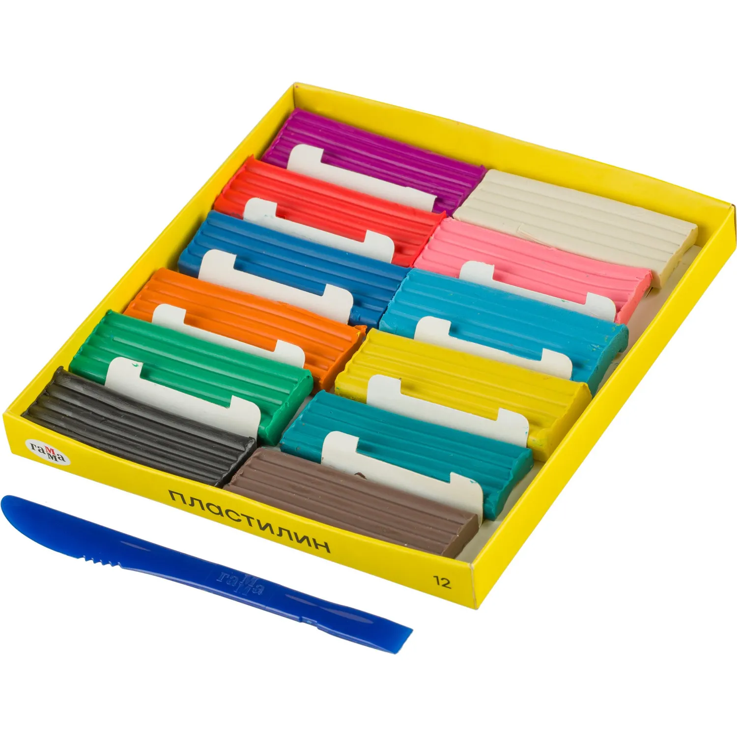 Пластилин Гамма Юный художник 12цв со стеком,280045 - фото 3