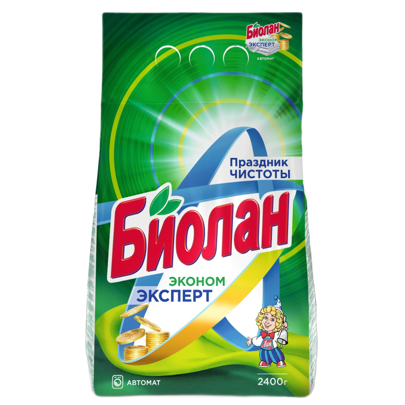 Порошок стиральный Биолан Эконом Эксперт Автомат 2,4 кг_КЗ - фото 2