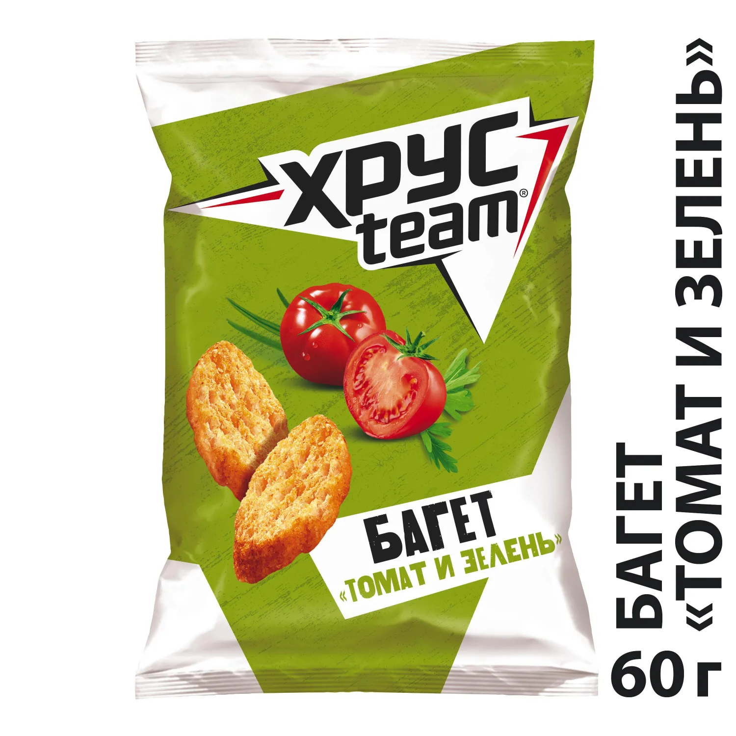Сухарики Хрустим багет томат/зелень,60г - фото 1