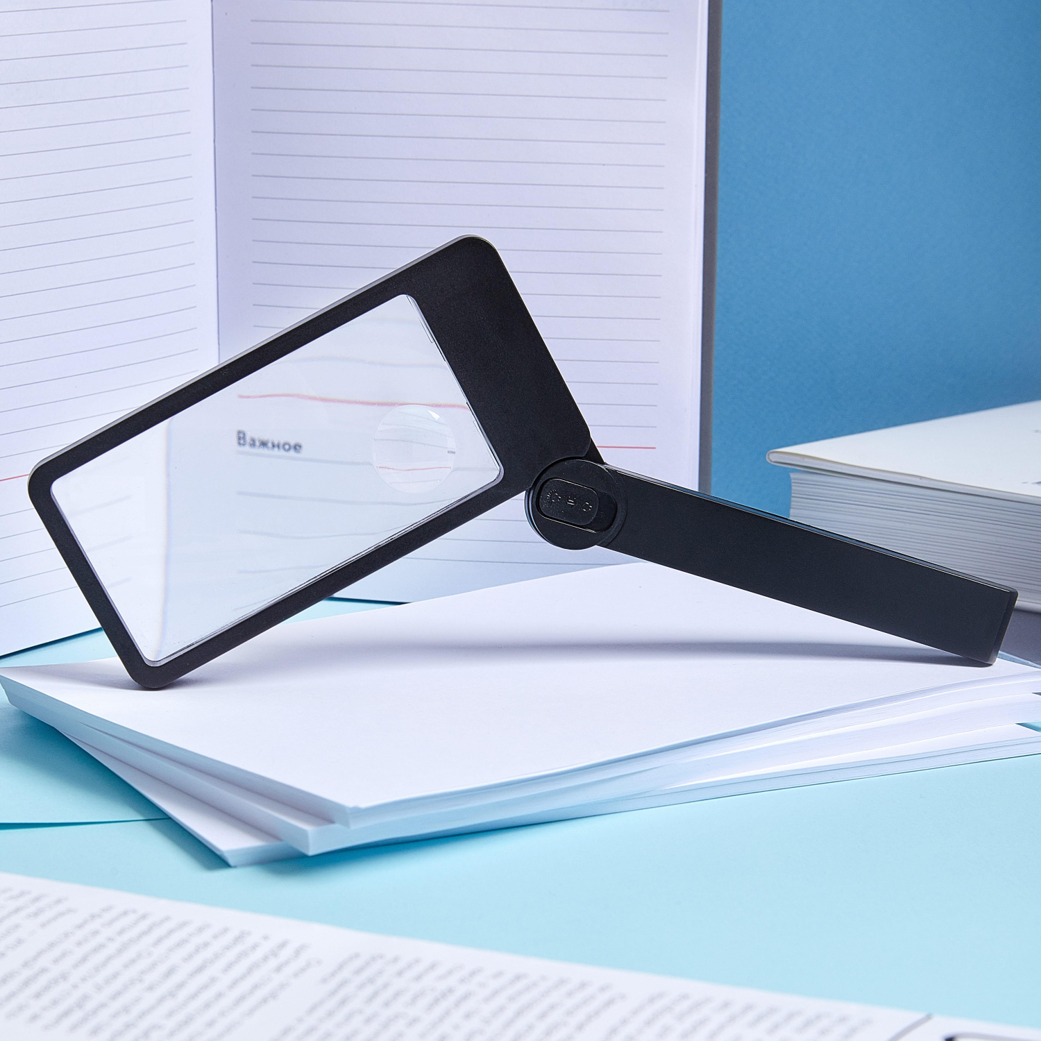 Лупа складная с подсветкой, Attache Selection, увелич. х2/4, линза50х96мм - фото 11