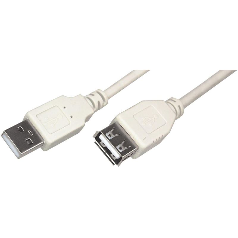 Удлинитель Rexant (18-1116) USB 2.0 AM/AF, 3 м, сер - фото 1