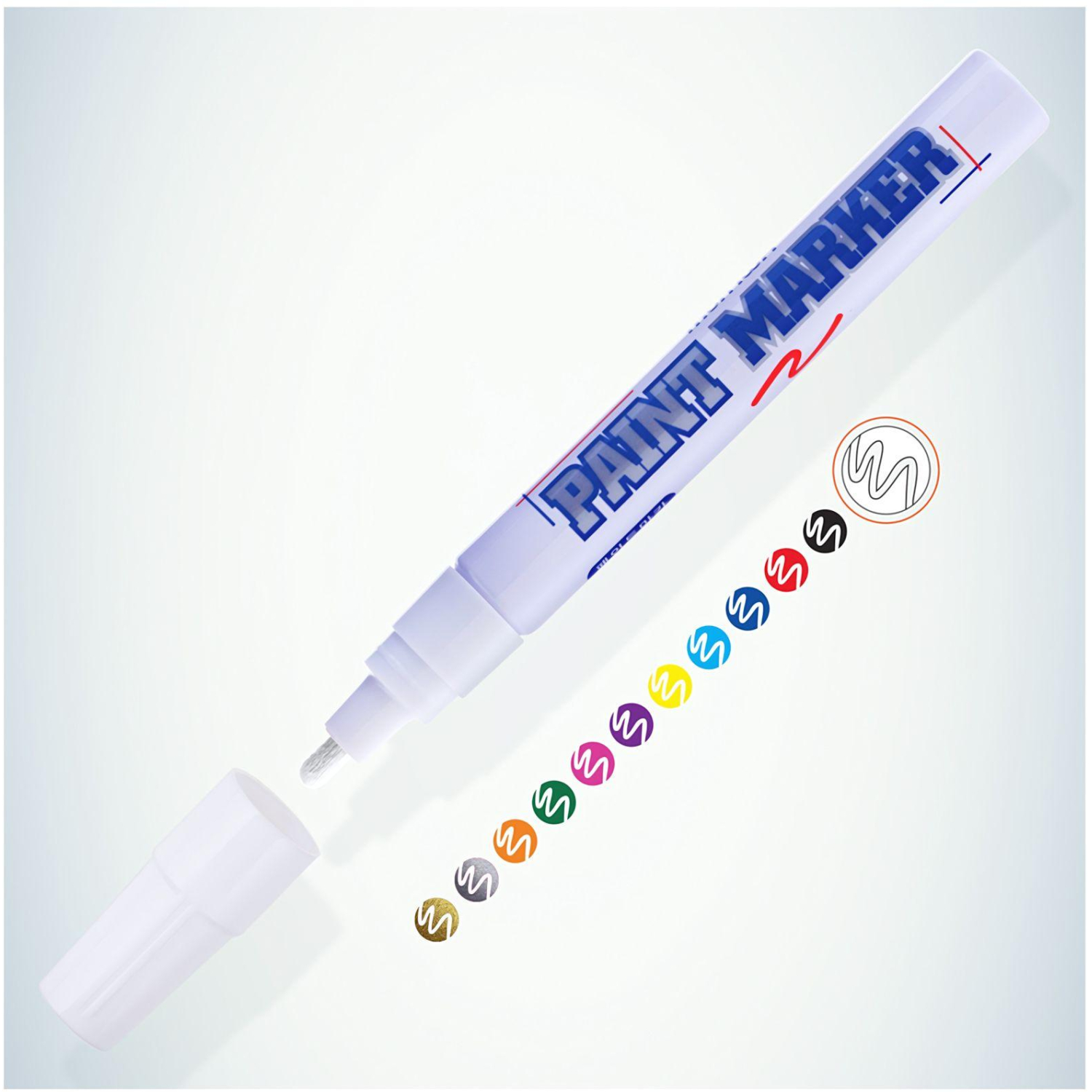 Маркер лаковый MunHwa 4 мм белый - фото 2