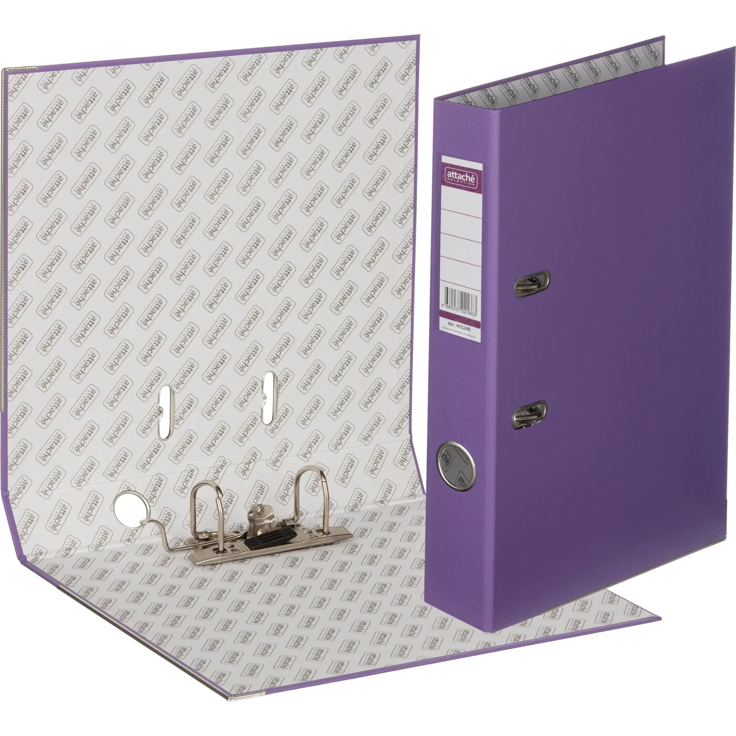 Папка-регистратор ECONOMY PLUS, 50 мм,фиол,ПБП1,карм.кор.,мет.уг - фото 2