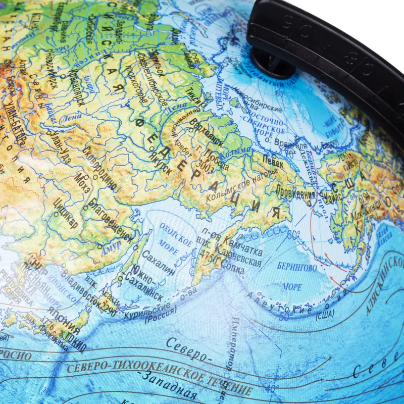 Глобус физико-политический с подсветкой рельефный,210мм - фото 7