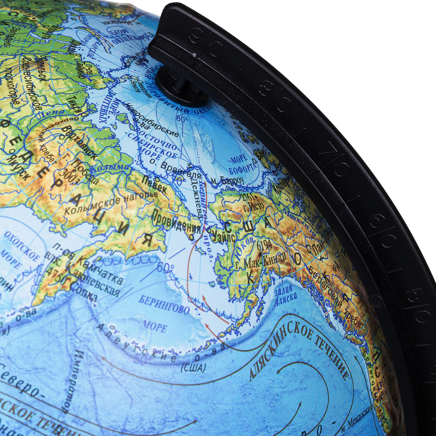 Глобус физико-политический с подсветкой рельефный,210мм - фото 10