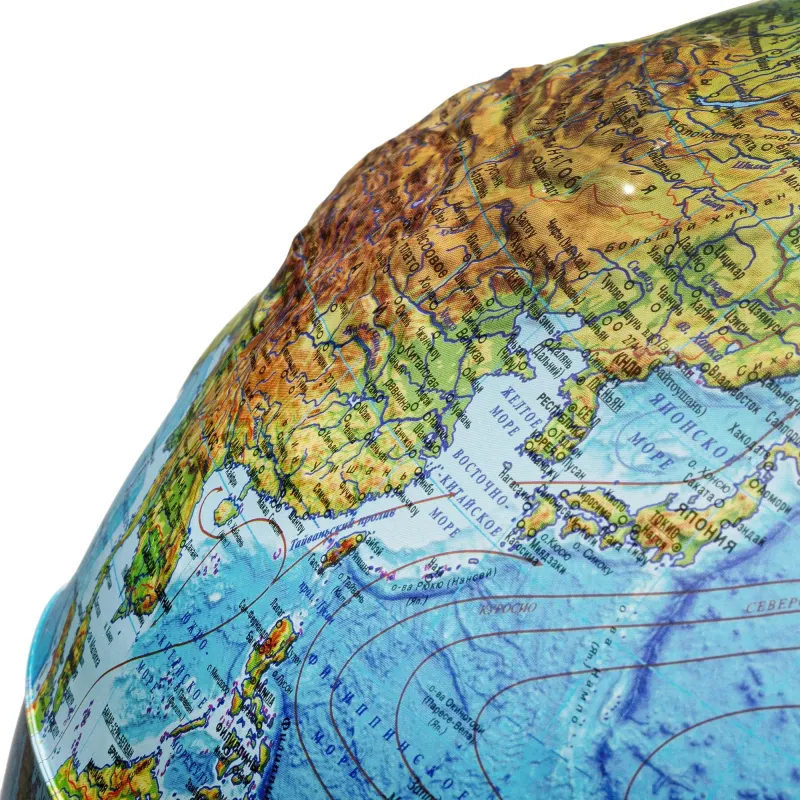 Глобус Физико-политический с подсв. рельефный,250мм, Ке022500195 - фото 9