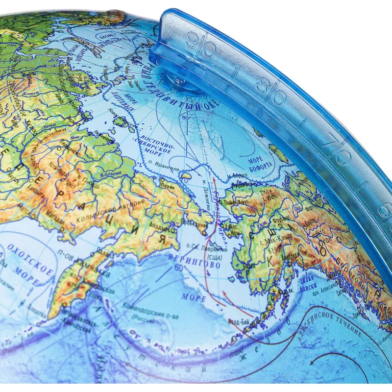 Глобус Физико-политический с подсв. рельефный,250мм, Ке022500195 - фото 10