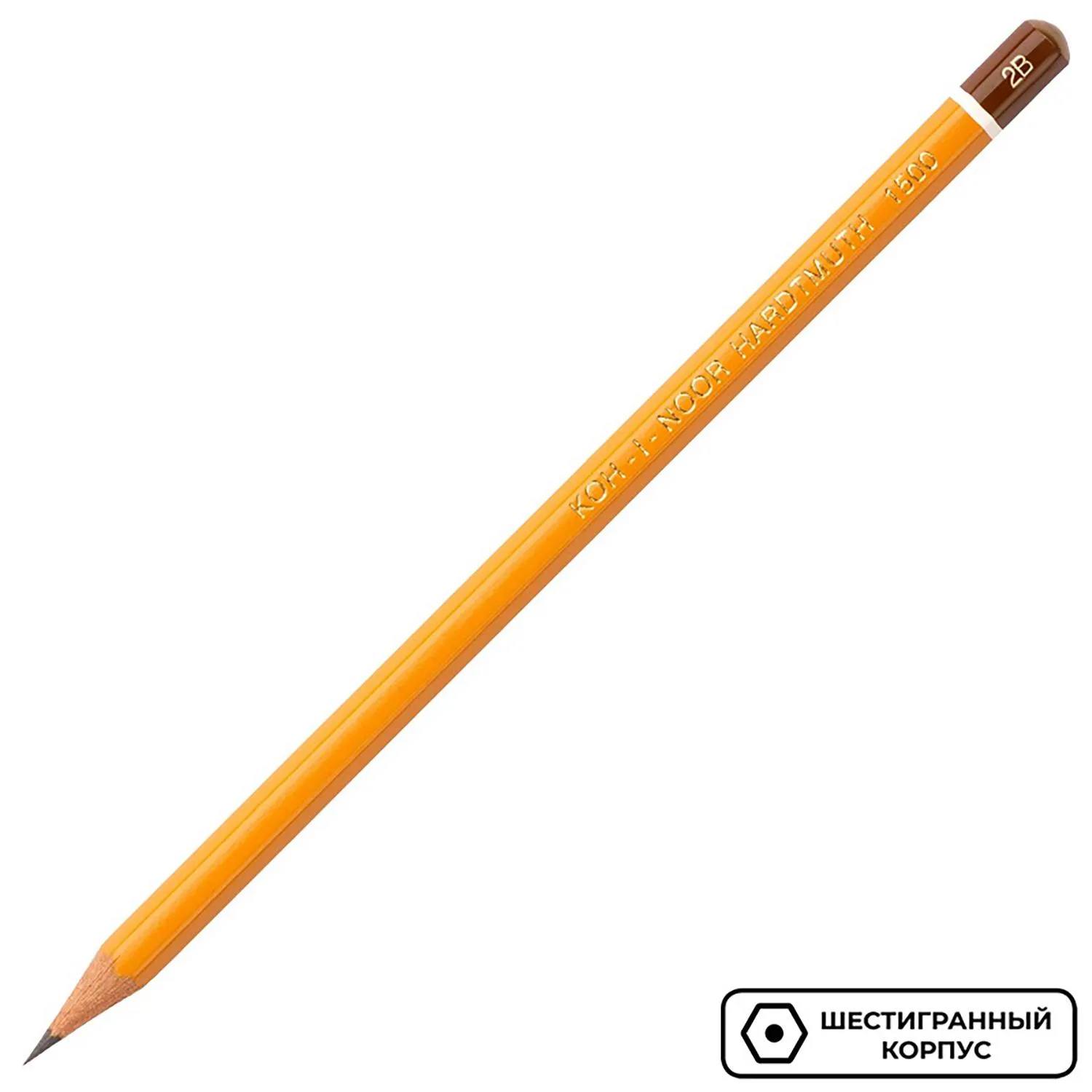 Карандаш чернографитный KOH-I-NOOR 1500/2B б/ласт, Чехия - фото 3