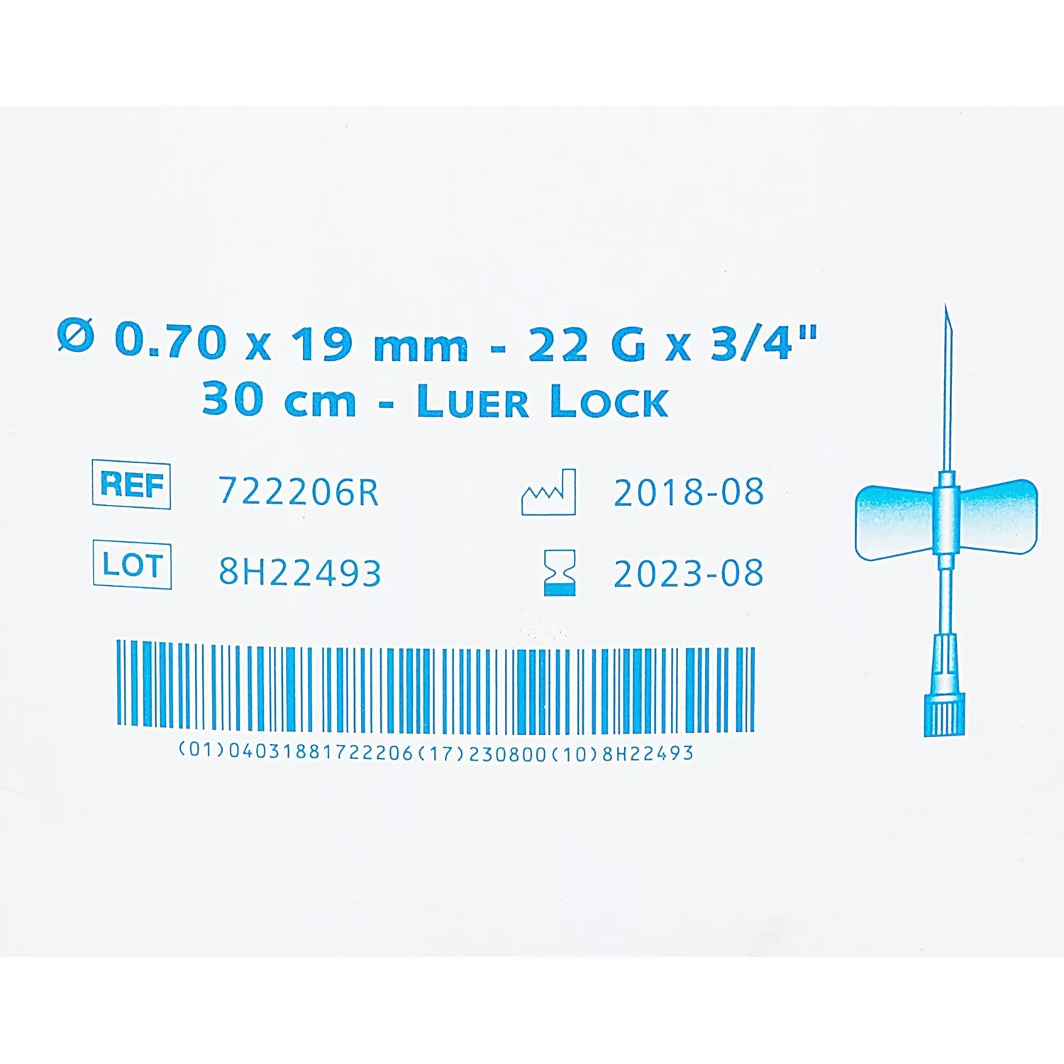 Катетер-бабочка для влив в малые вены LuerLock22G KD-Fly100шт/уп - фото 3