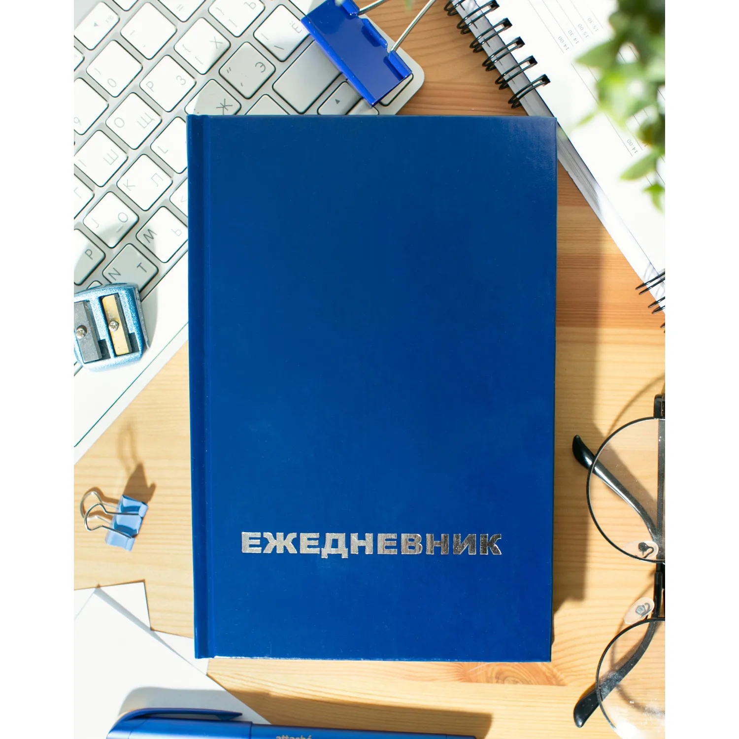 Ежедневник недатированный Attache Economy,бумвинил,синий,А5,128х200мм,128л - фото 3