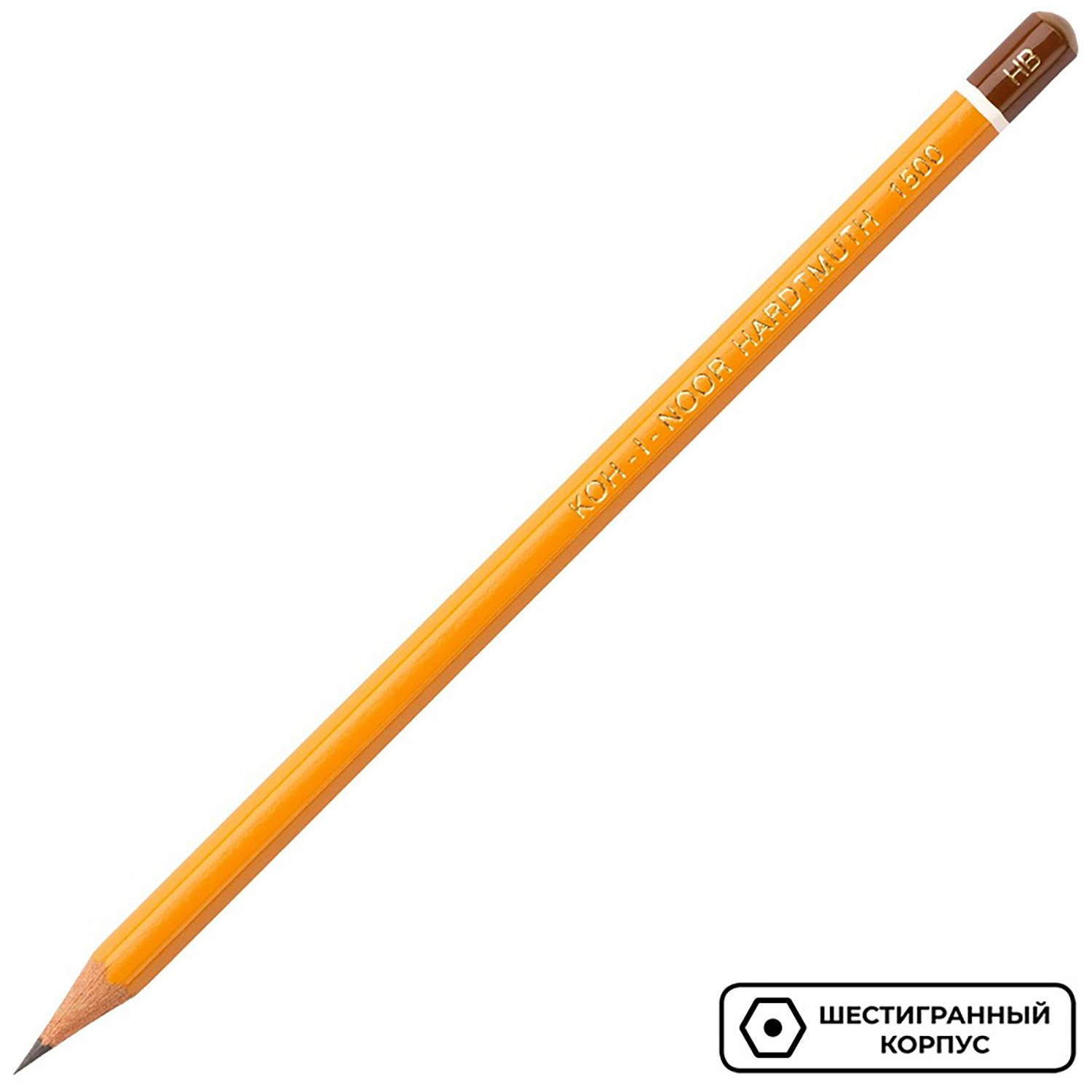 Карандаш чернографитный KOH-I-NOOR 1500/HB, б/ласт, Чехия - фото 3