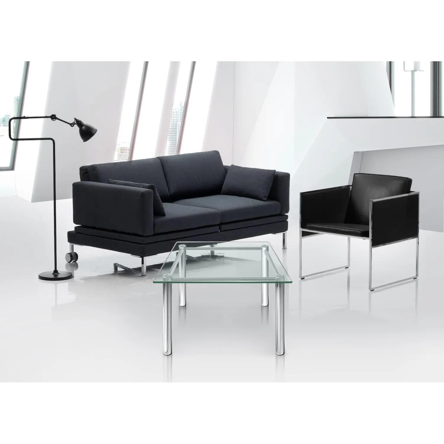 Стол журнальный KD_Гранд 2М гальванический хром - фото 2