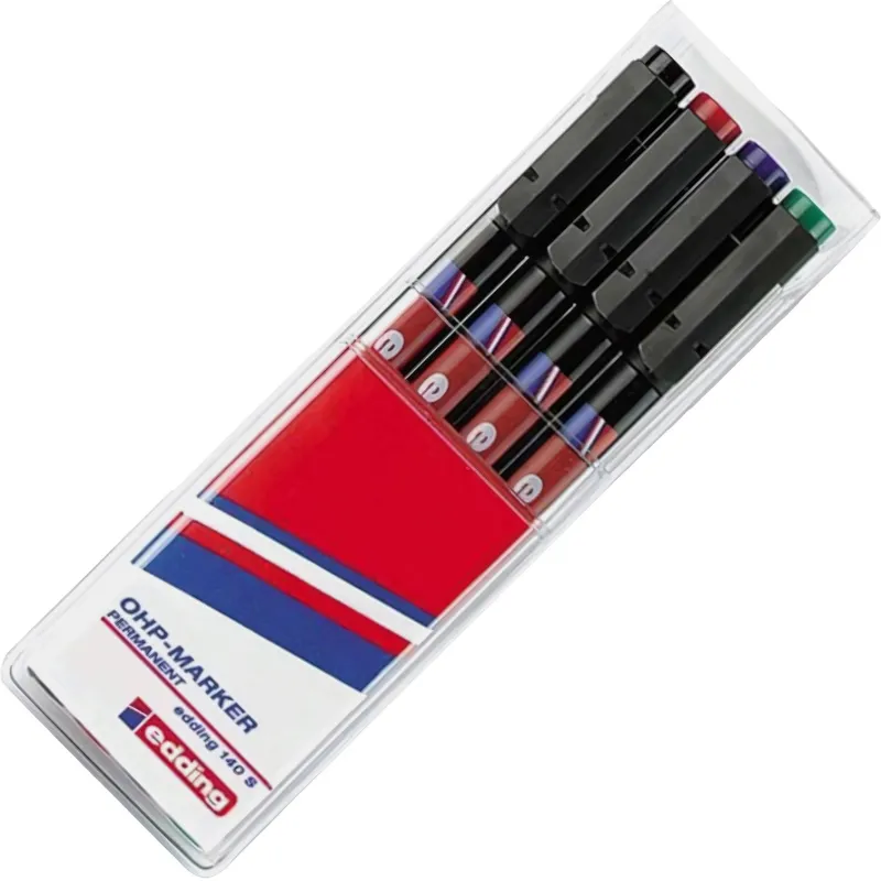 Маркер для глянц.поверх. EDDING E-140 S/4 (0,3мм) набор 4цв. - фото 1