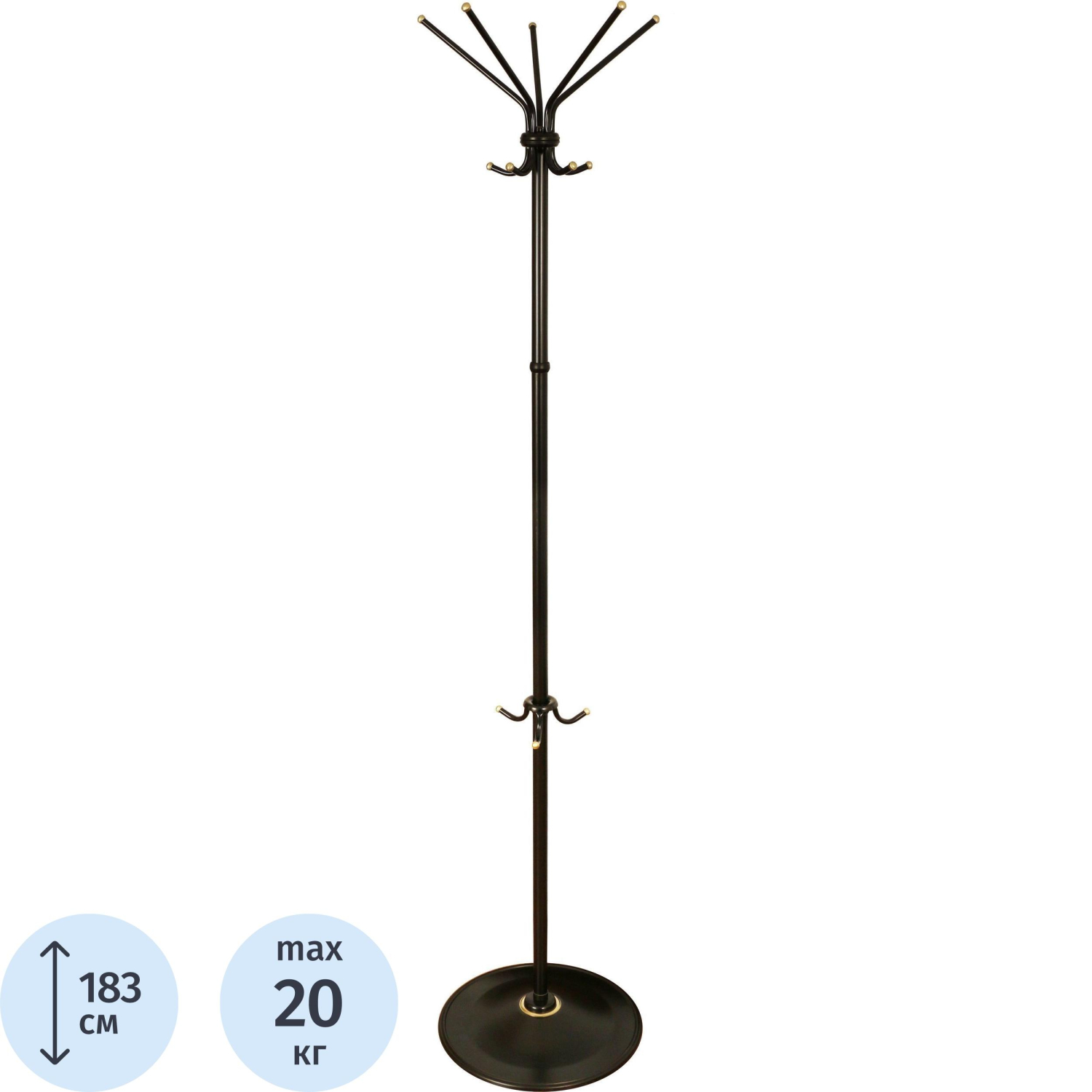 Вешалка TI_напольная СС N3 черная - фото 1