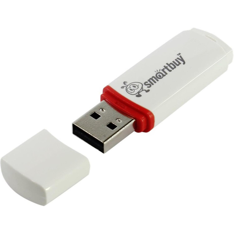 Флеш-память Smartbuy Crown, 8Gb, USB 2.0, бел, SB8GBCRW-W - фото 4