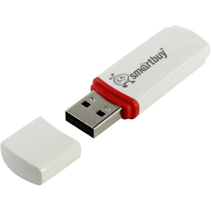 Флеш-память Smartbuy Crown, 16Gb, USB 2.0, бел, SB16GBCRW-W - фото 4