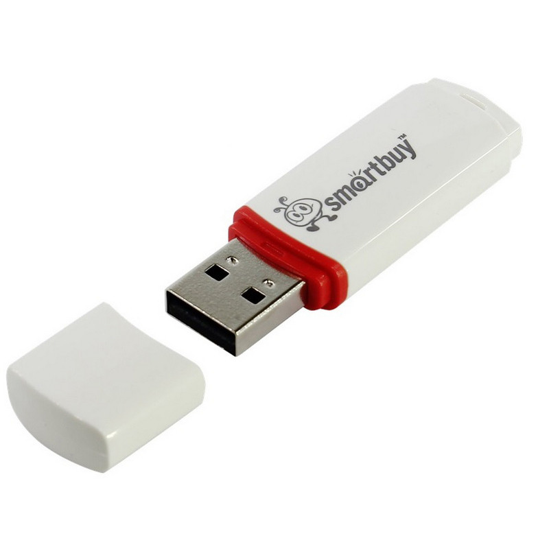Флеш-память Smartbuy Crown, 16Gb, USB 2.0, бел, SB16GBCRW-W - фото 3