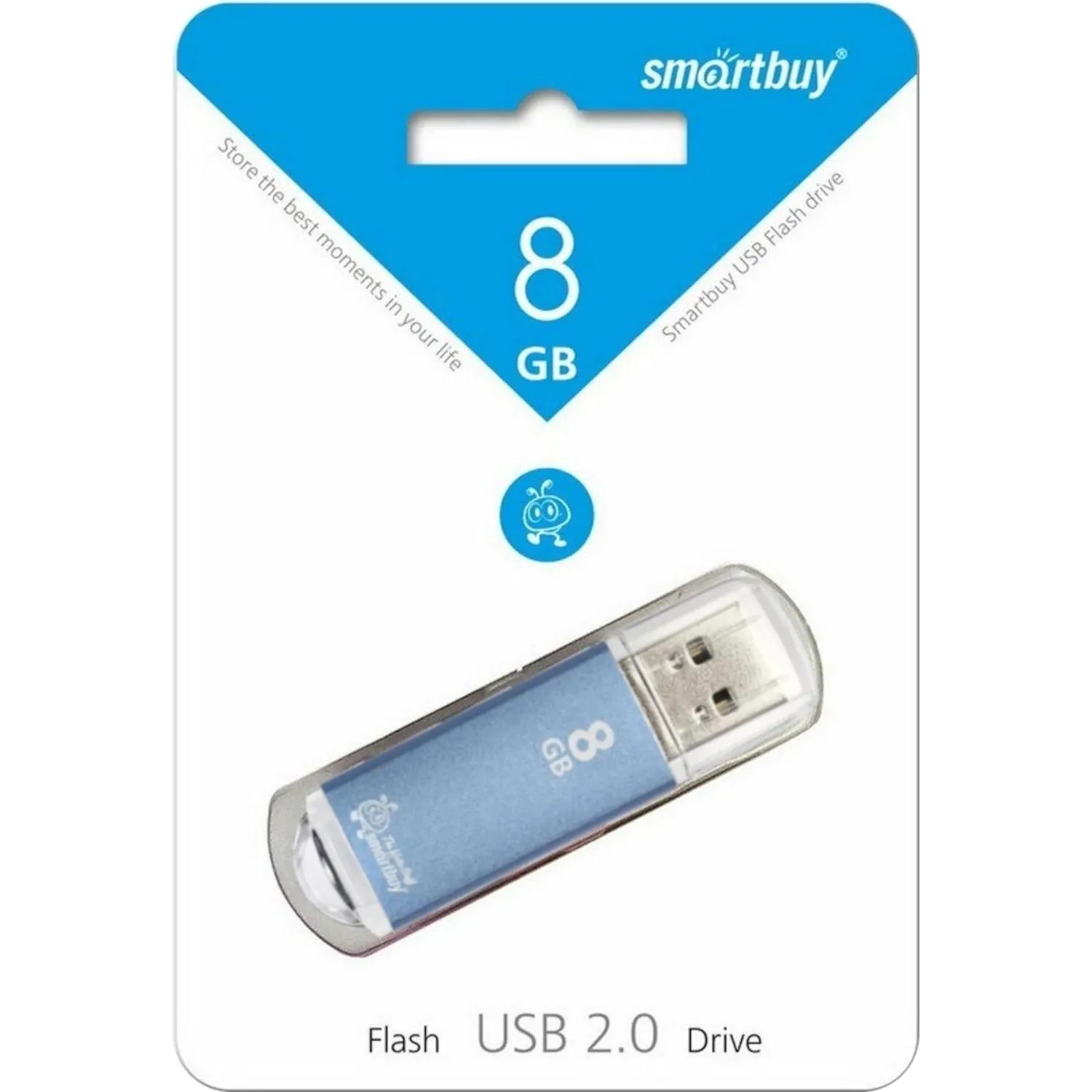 Флеш-память Smartbuy V-Cut, 8Gb, USB 2.0, син, SB8GBVC-B - фото 4