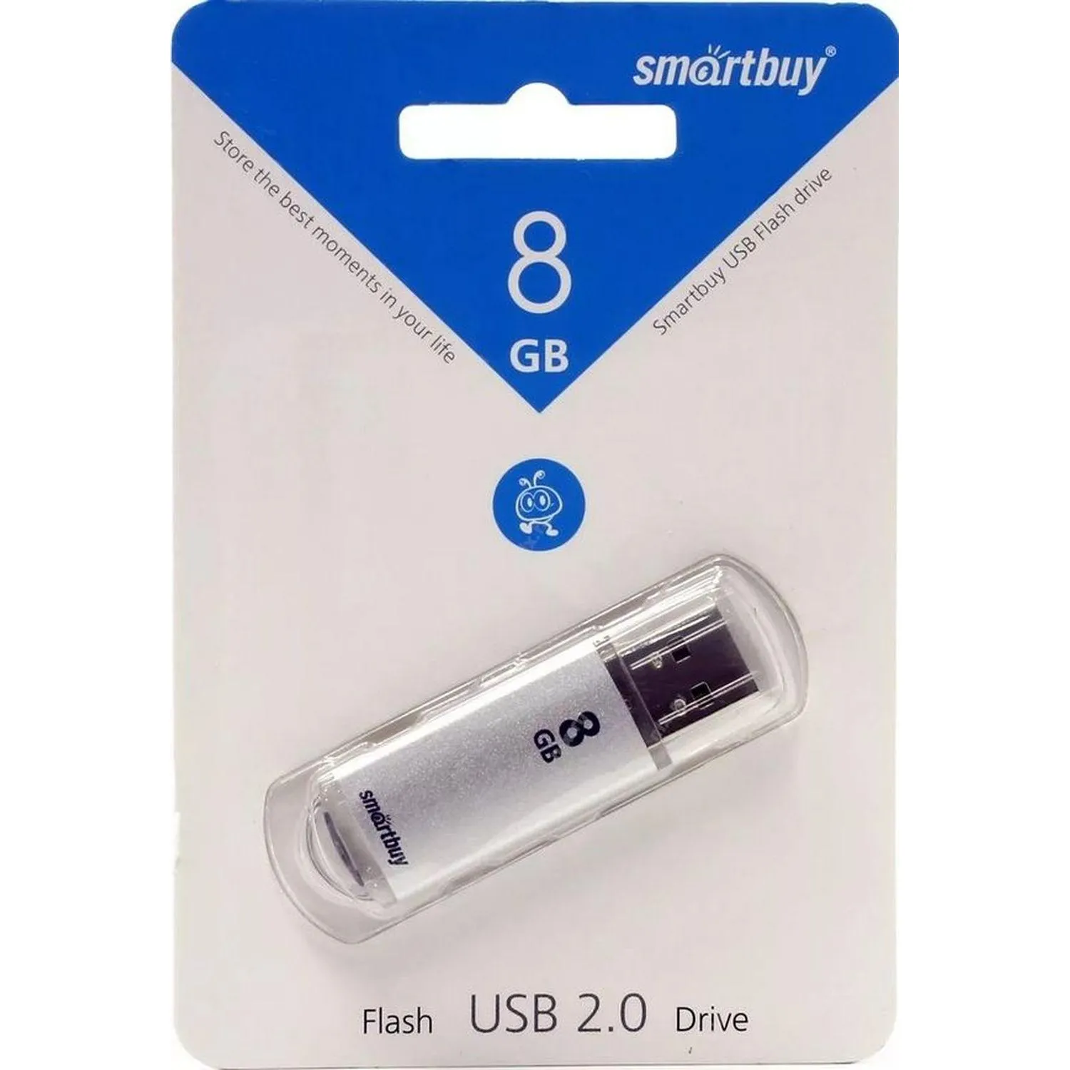 Флеш-память Smartbuy V-Cut, 8Gb, USB 2.0, сереб, SB8GBVC-S - фото 4