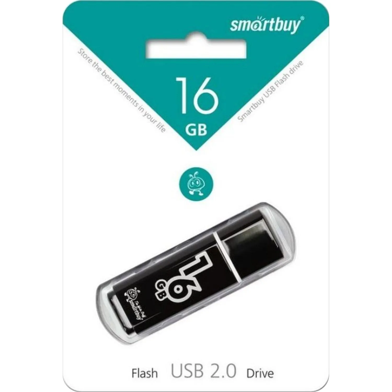 Флеш-память Smartbuy Glossy, 16Gb, USB 2.0, чер, SB16GBGS-K - фото 4