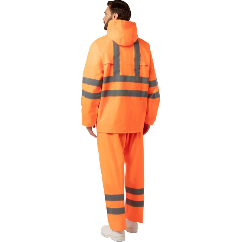 Костюм влагозащитный сигнальный ПВХ Ext-V орж СОП 44-46/182-188 - фото 5