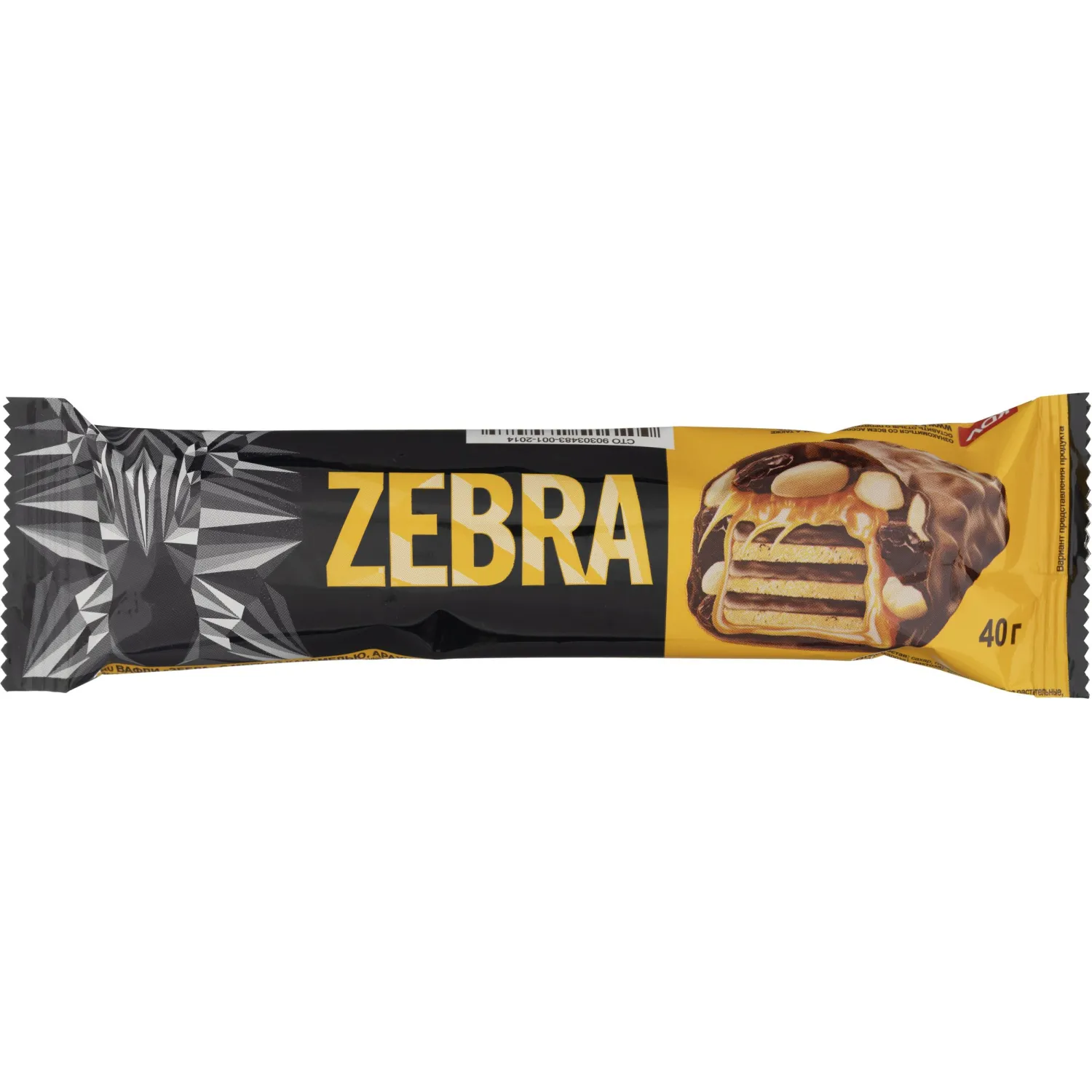 Шоколадный батончик Зебра с молочным шоколадом 40г (ЯВ252) - фото 1