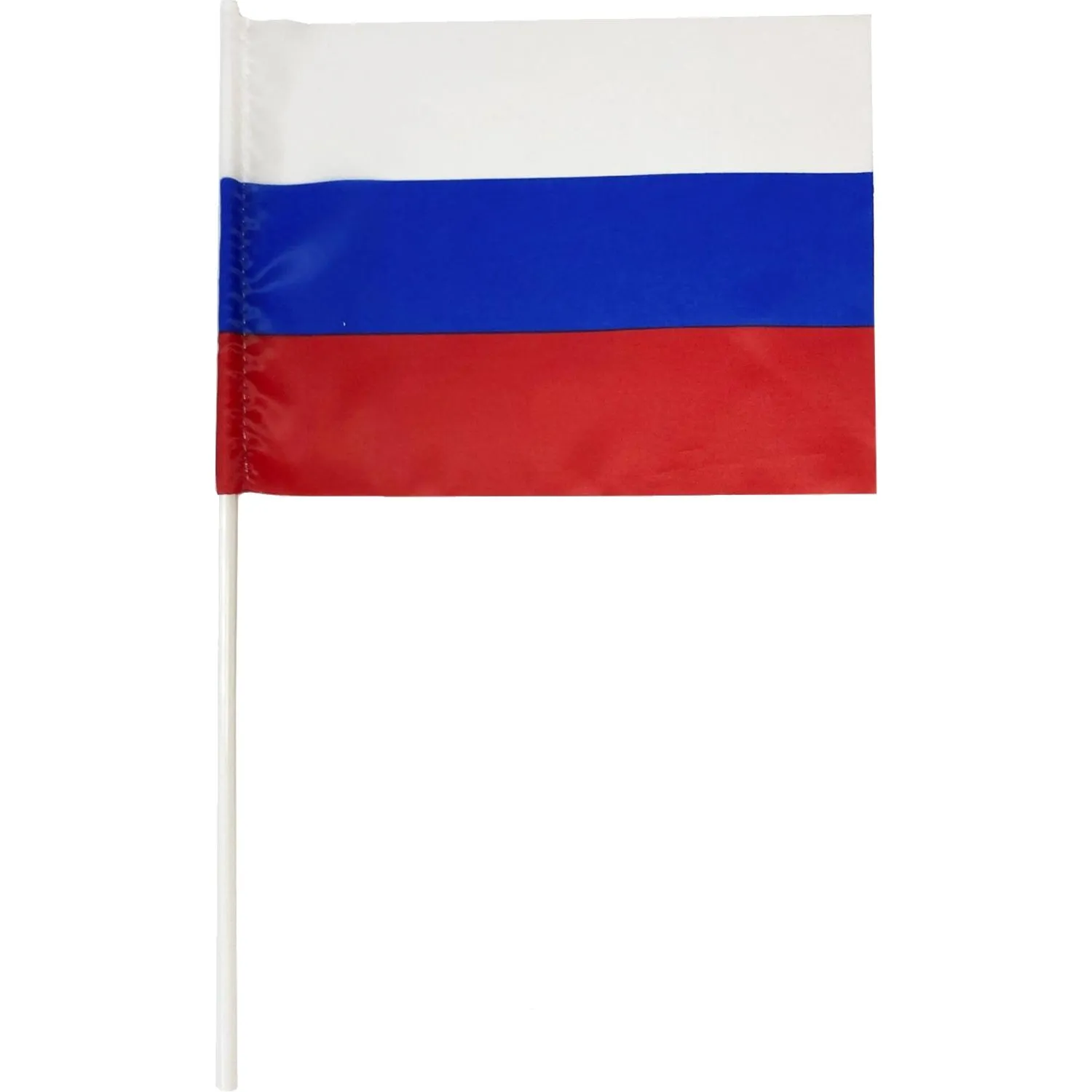Флаг РФ 12*18см, с флагштоком 40см - фото 1