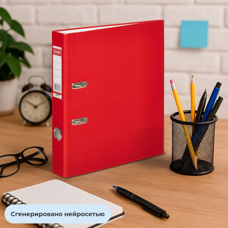Папка-регистратор ECONOMY ,б/мет.уг,50мм,красн,ПБП1,карм.кор - фото 12