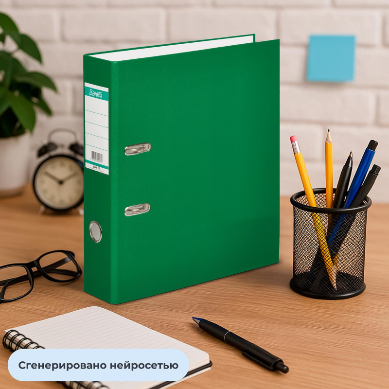 Папка-регистратор ECONOMY б/мет.уг,70мм,зел,ПБП1,карм.кор - фото 12